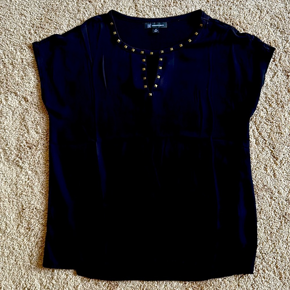 INC Black Sleeveless Top
